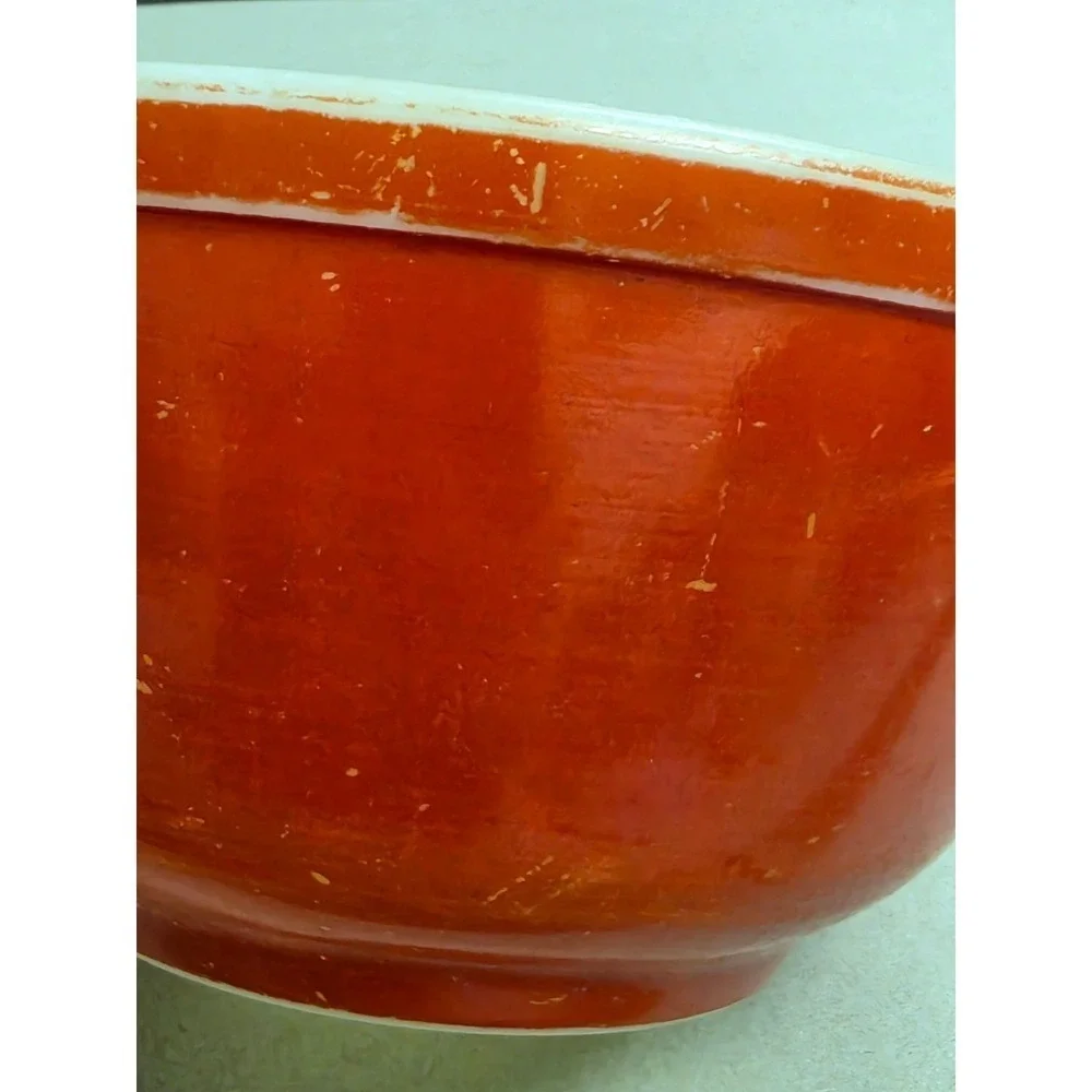 Vintage Pyrex Red Mixing Bowl 402 Primary Color Milk Glass 1.5 Quart